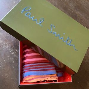 Paul Smith silk cotton multi-colored striped scarf